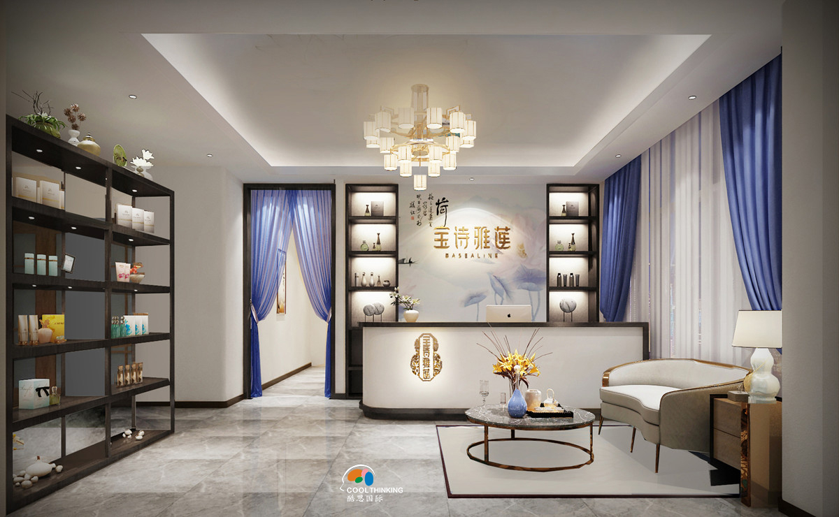 深圳龍崗養(yǎng)發(fā)養(yǎng)生會所裝修設計  新中式風格